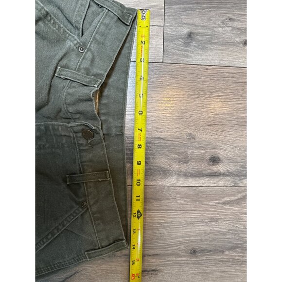 Carhartt Olive Green B136 MOS Dungaree Fit Double Knee Jeans 31 x 32 Mens Grunge - Picture 7 of 12